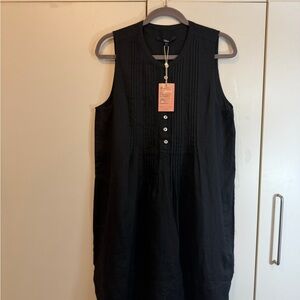 Quince Black Midi Dress